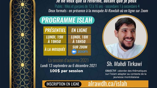 Programme la réforme (islah) Sh. Mahdi Tirkawi - session d’automne 2021