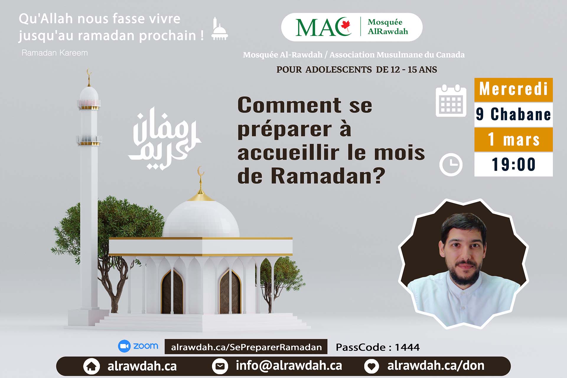 Comment se préparer à accueillir le mois de Ramadan? 12 à 15 ans - Sh. Mahdi Tirkawi