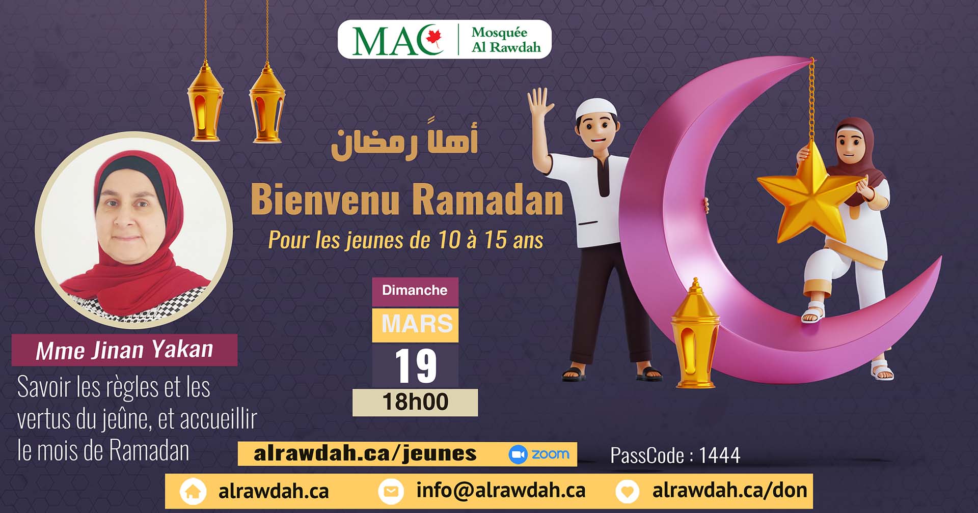 Bienvenu Ramadan - Mme Jinan Yakan