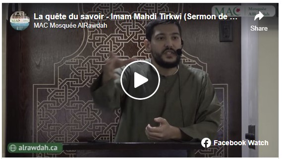 Vidéo sermon de vendredi en français 25 août 2023 - Imam Mahdi Tirkawi