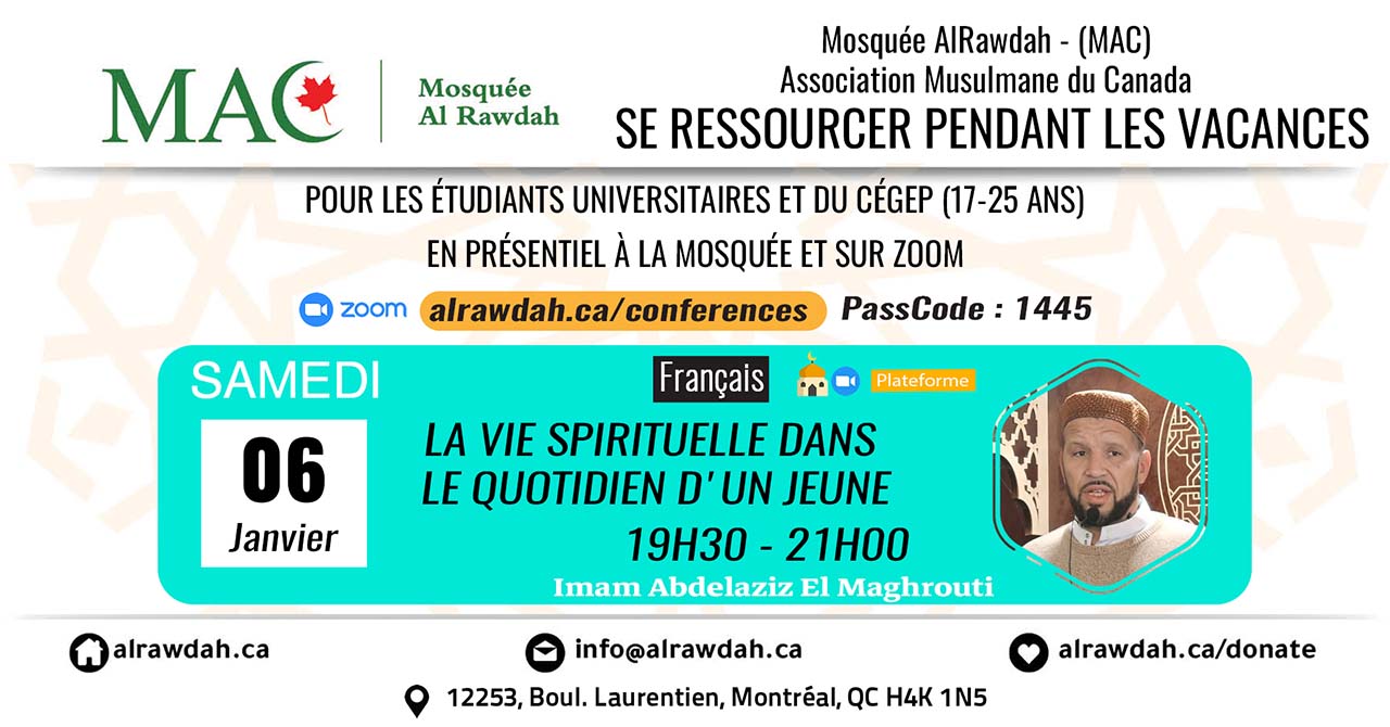 La vie spirituelle dans le quotidien d'un jeune | Imam Abdelaziz El Maghrouti