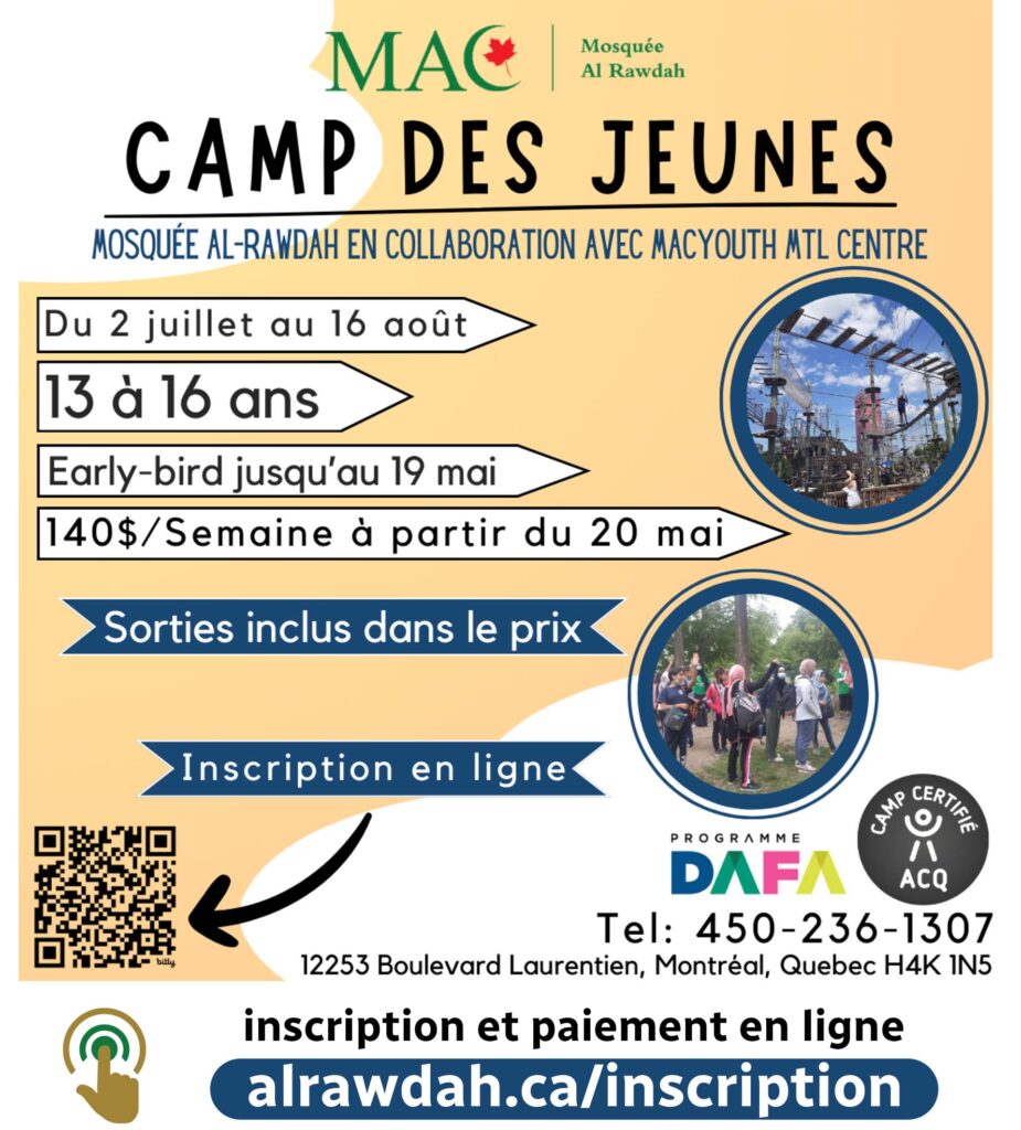 Camp des jeunes de 13 à 16 ans