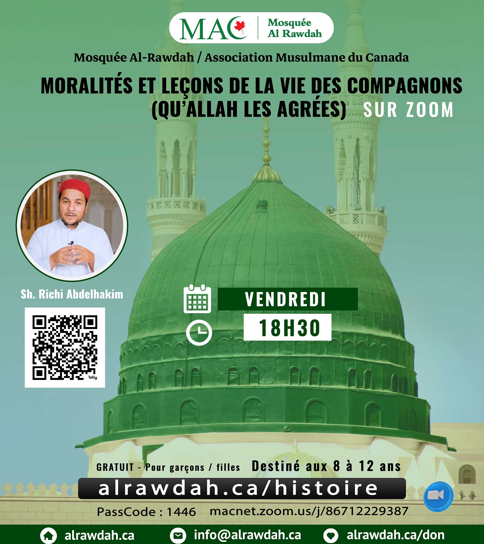 Moralités et leçons de la vie des compagnons (qu’Allah les agrées) | Sh. Richi Abdelhakim, 4 octobre 2024