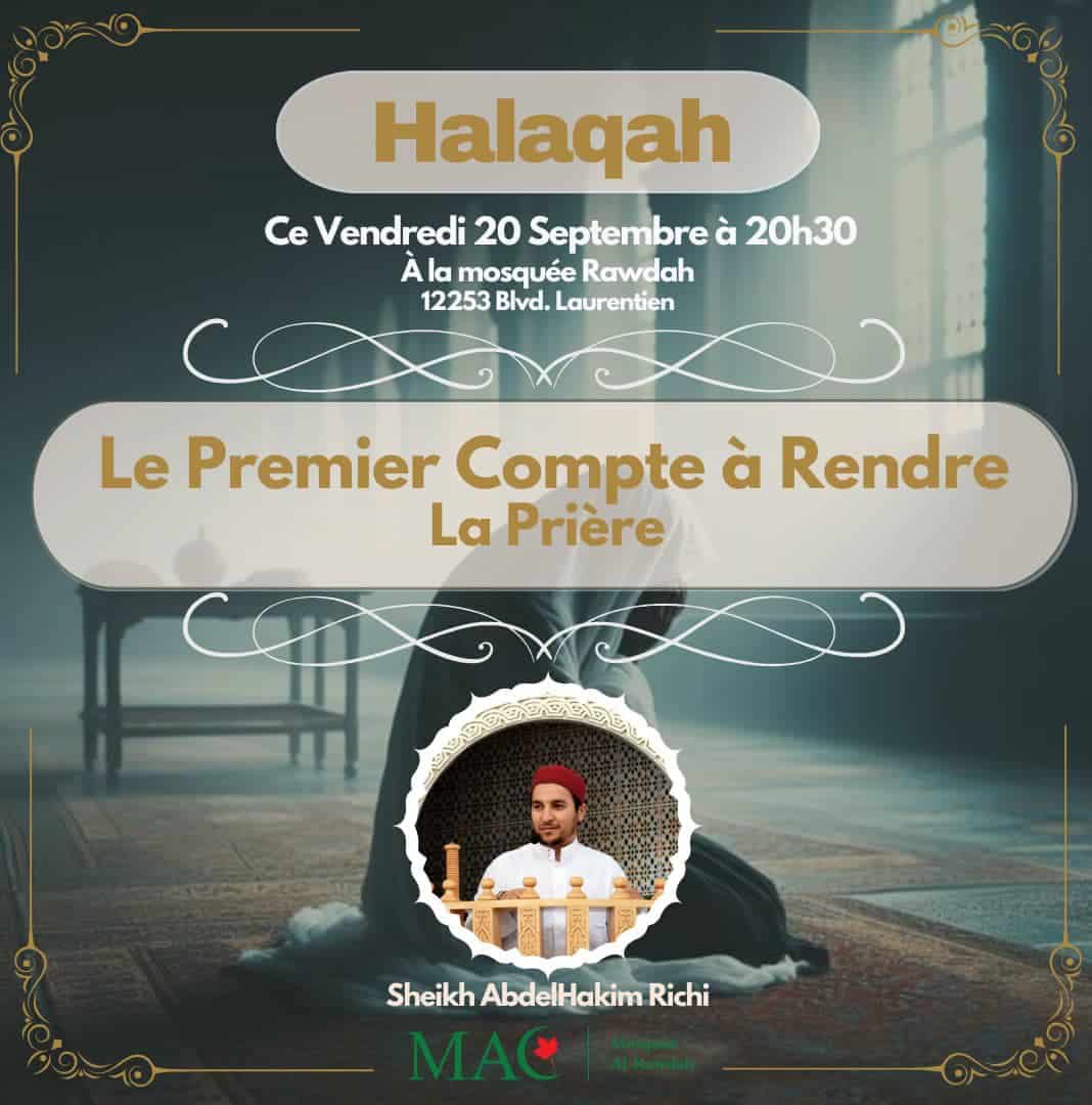 Halaqah hebdomadaire pour les frères, 20 septembre 2024