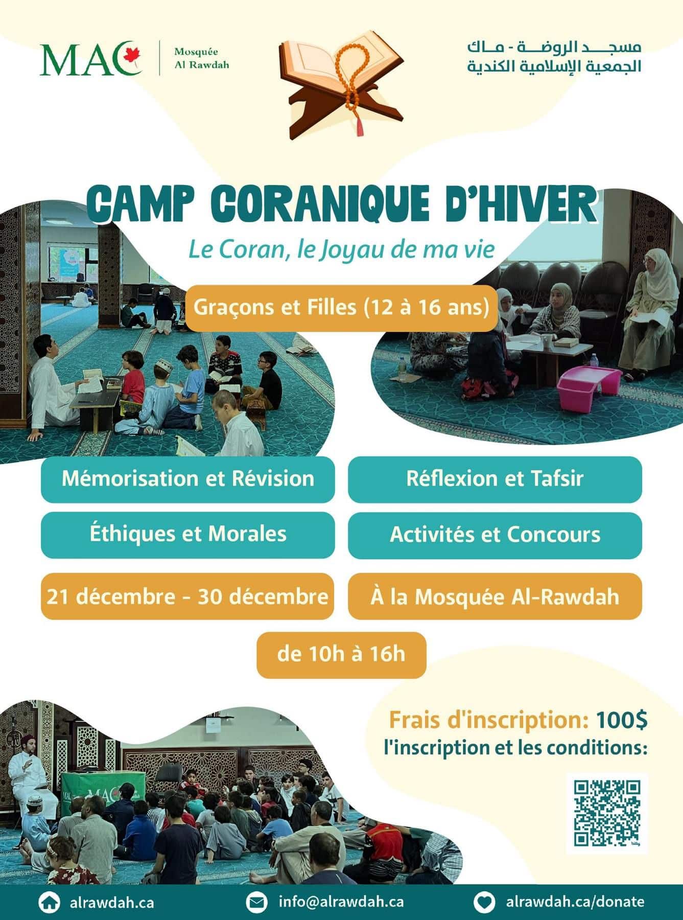 Le Camp Coranique d'hiver de 21 au 29 décembre 2024