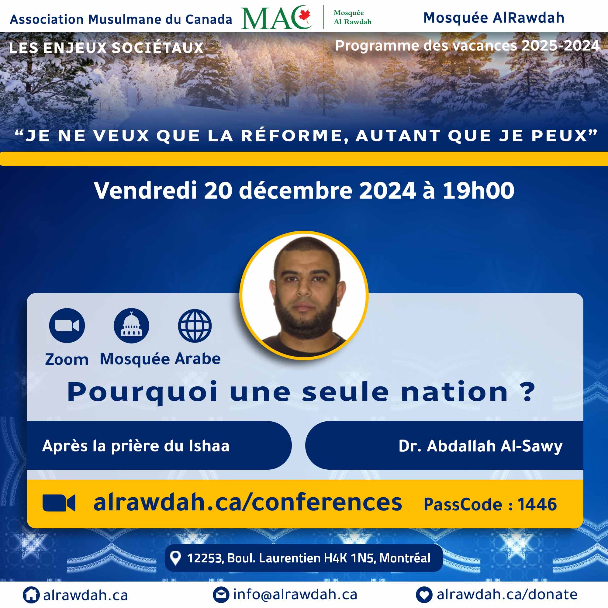 Pourquoi une seule nation ? - Dr. Abdallah Al-Sawy