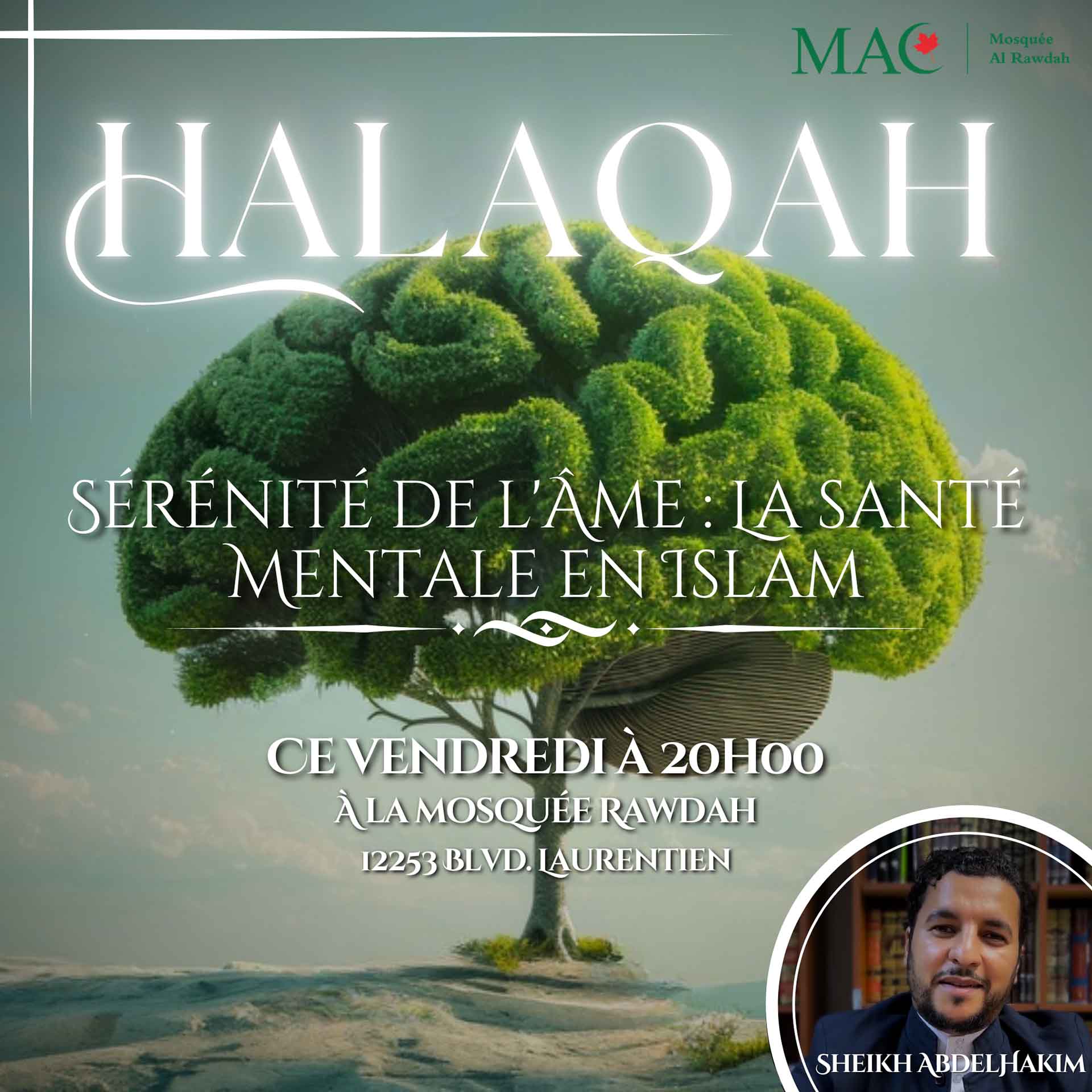 Halaqah pour frères : Sérénité de l'Âme : La santé Mentale en Islam, 24 janvier 2025