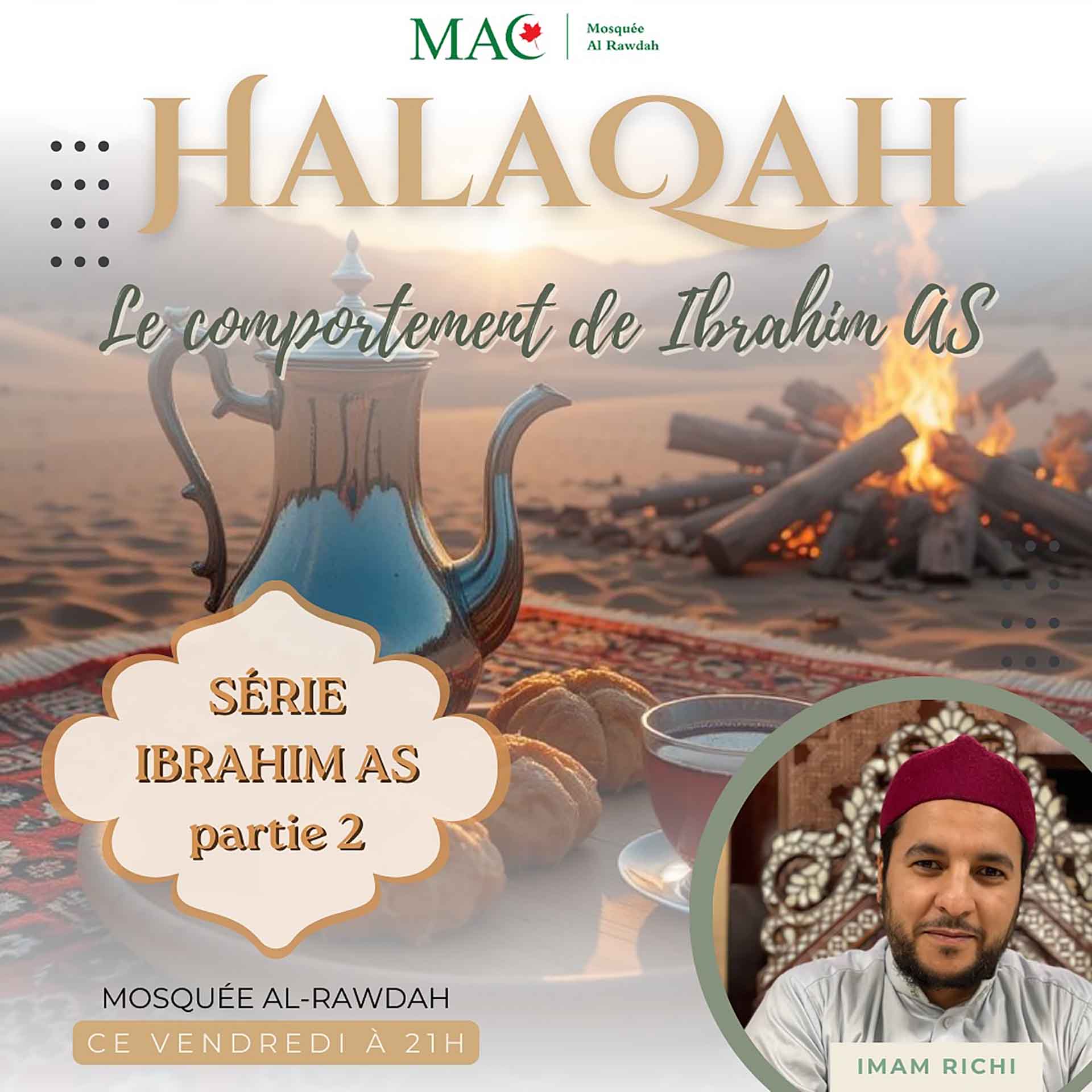 Halaqah pour frères - le comportement d’Ibrahim (AS), 16 mai 2025