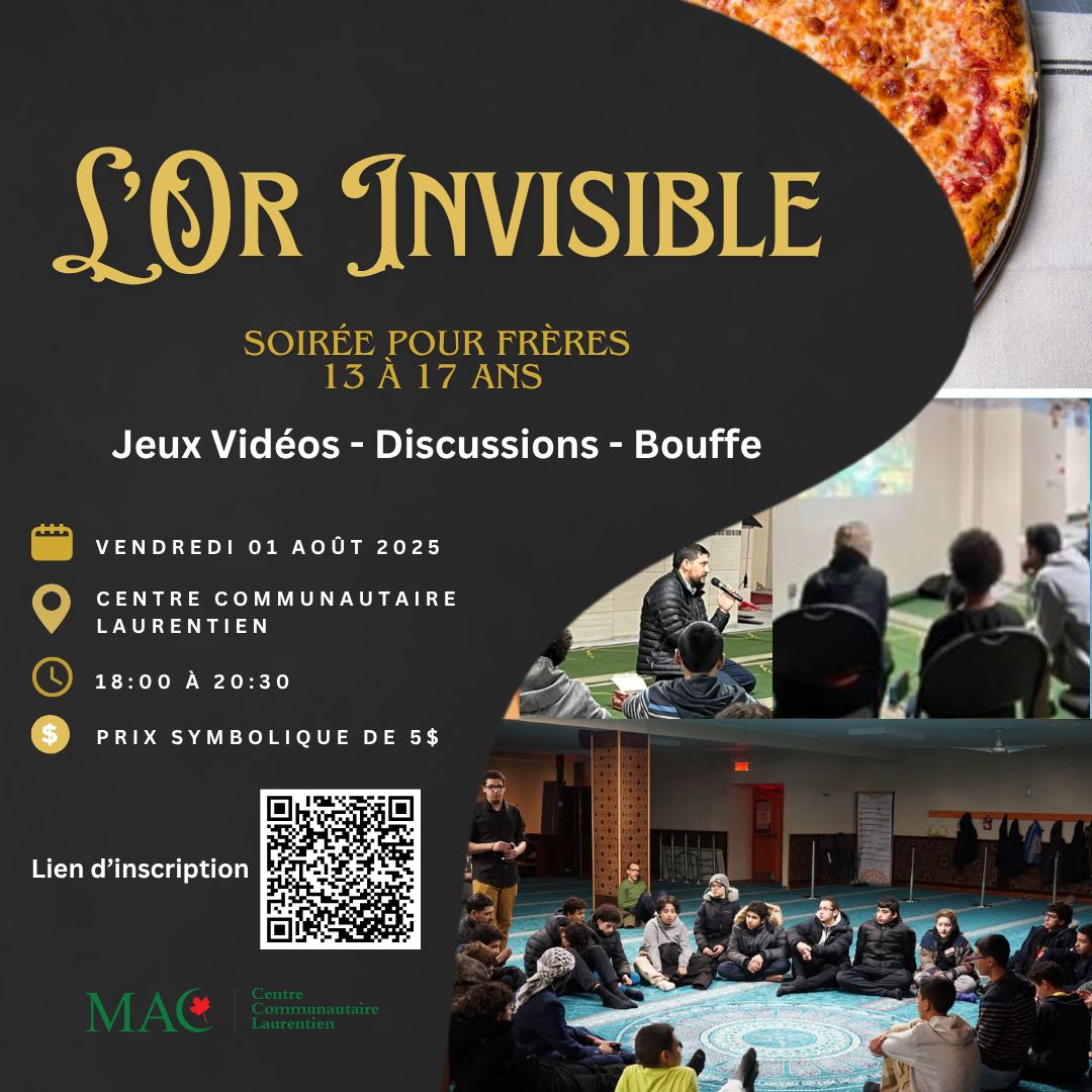 Soirée fraternelle entre frères de 13 à 17 ans - l'or Invisible