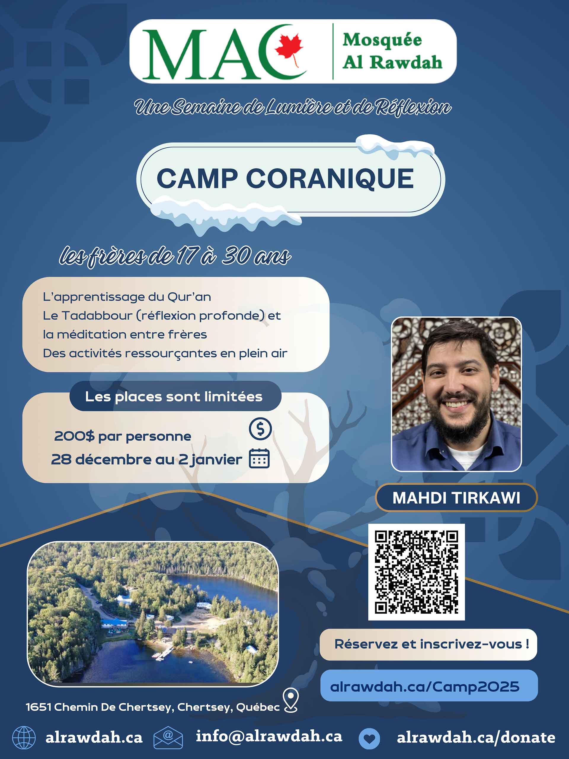 Camp Coranique pour les frères 17 à 30 ans