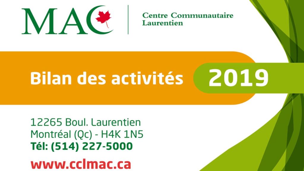 Bilan des activités 2019 - Centre Communautaire Laurentien - MAC 