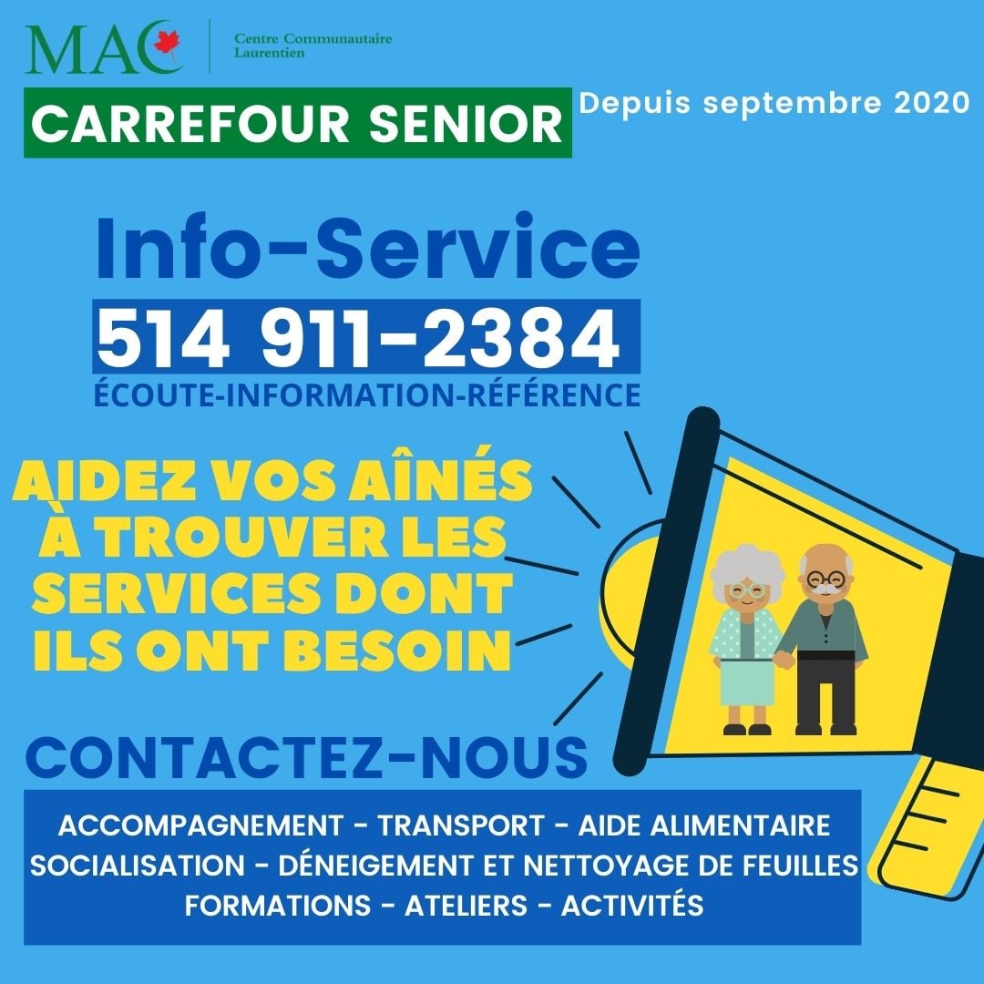 Carrefour Senior a pu offrir des services à 20 aînés jusqu'à ce jour