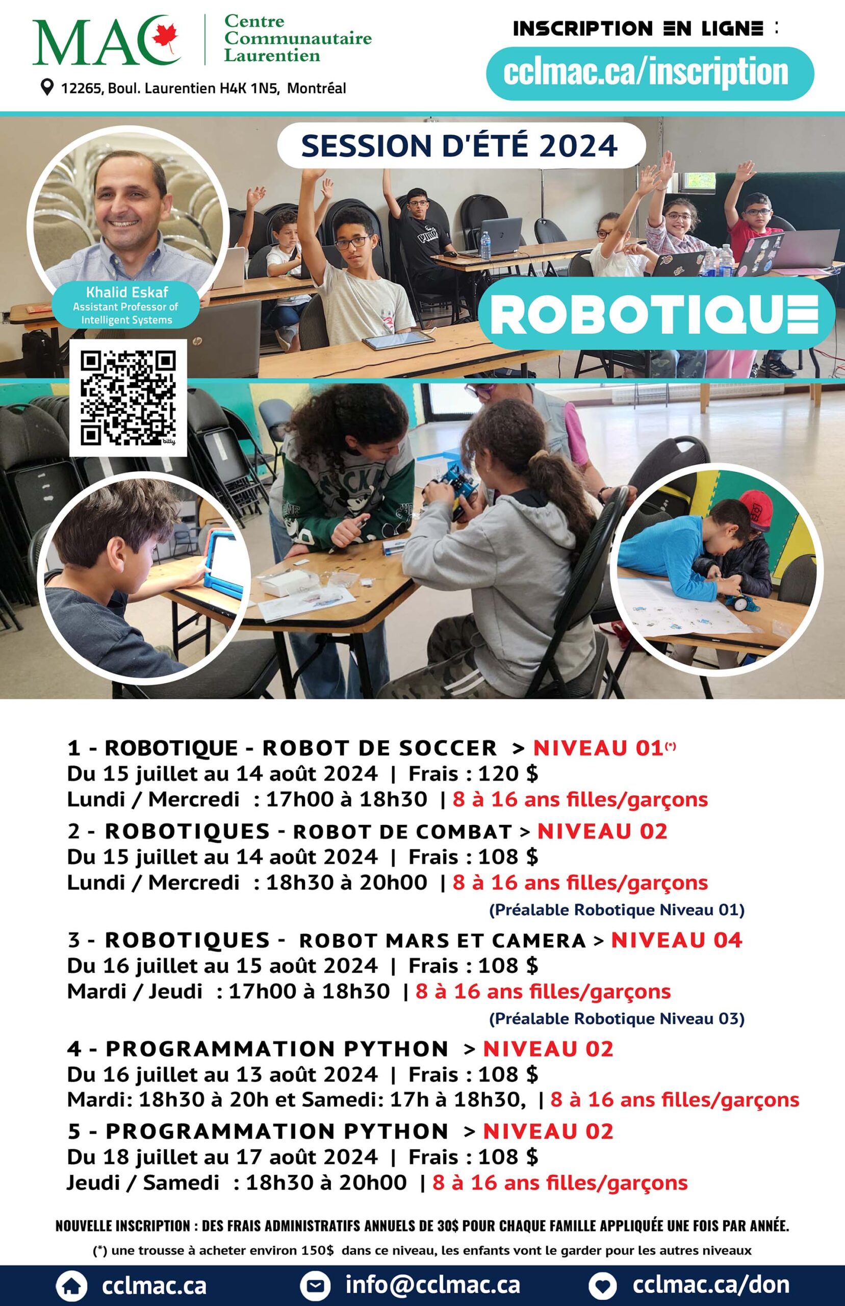 CCL : Cours de robotique, session d'été 2024