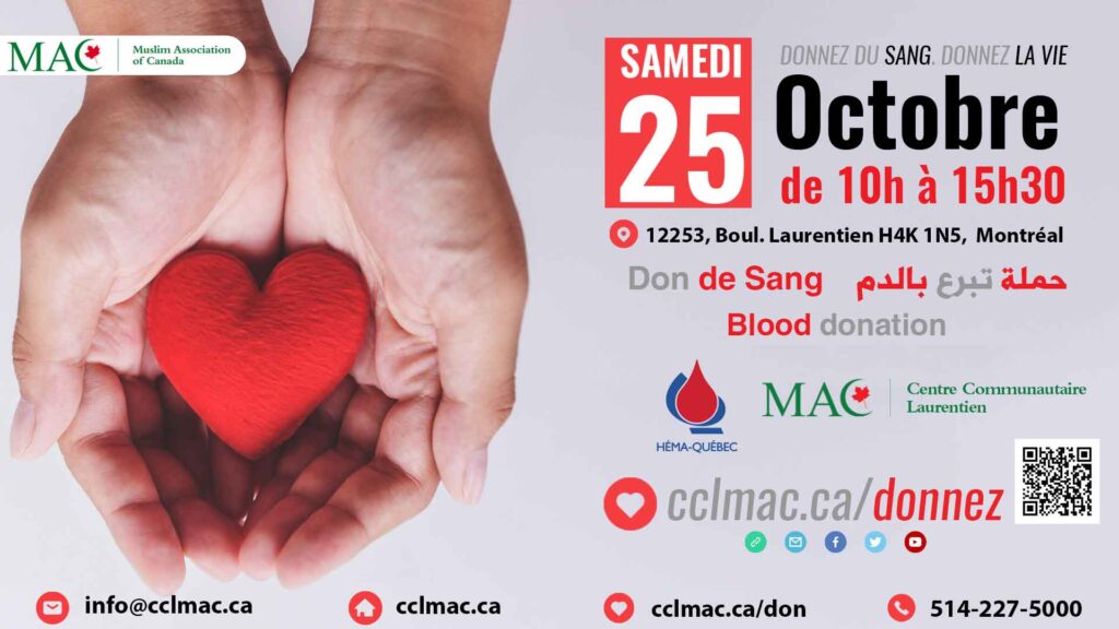 Don de Sang – Blood Donation – Samedi 25 octobre 2025