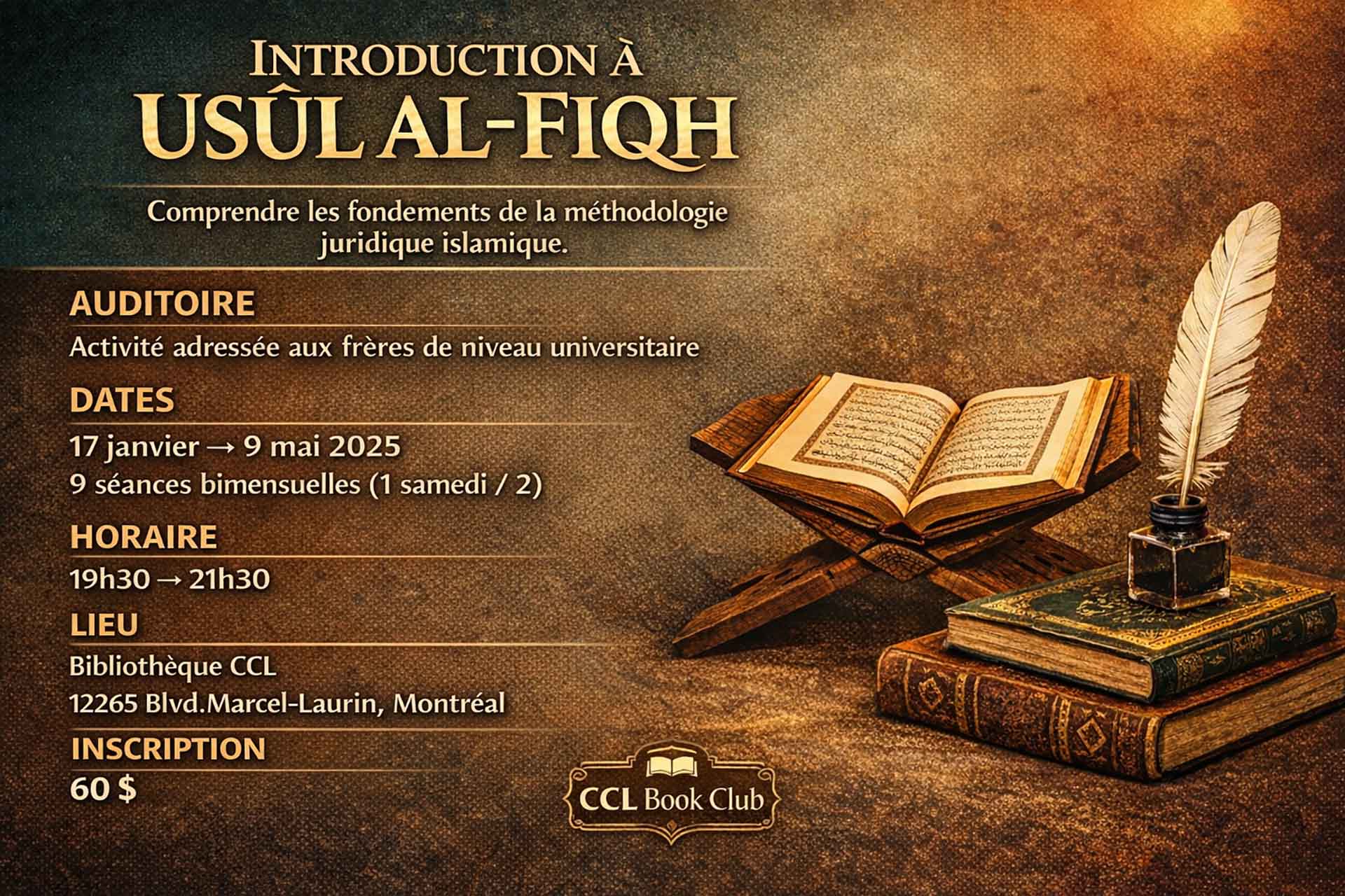 Ccl book club, Session # 2, Session 2 : Uṣūl al-Fiqh (Fondements du droit musulman)