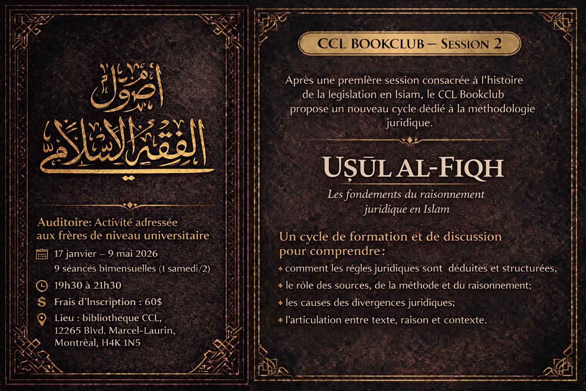 Ccl book club, Session # 2, Session 2 : Uṣūl al-Fiqh (Fondements du droit musulman)