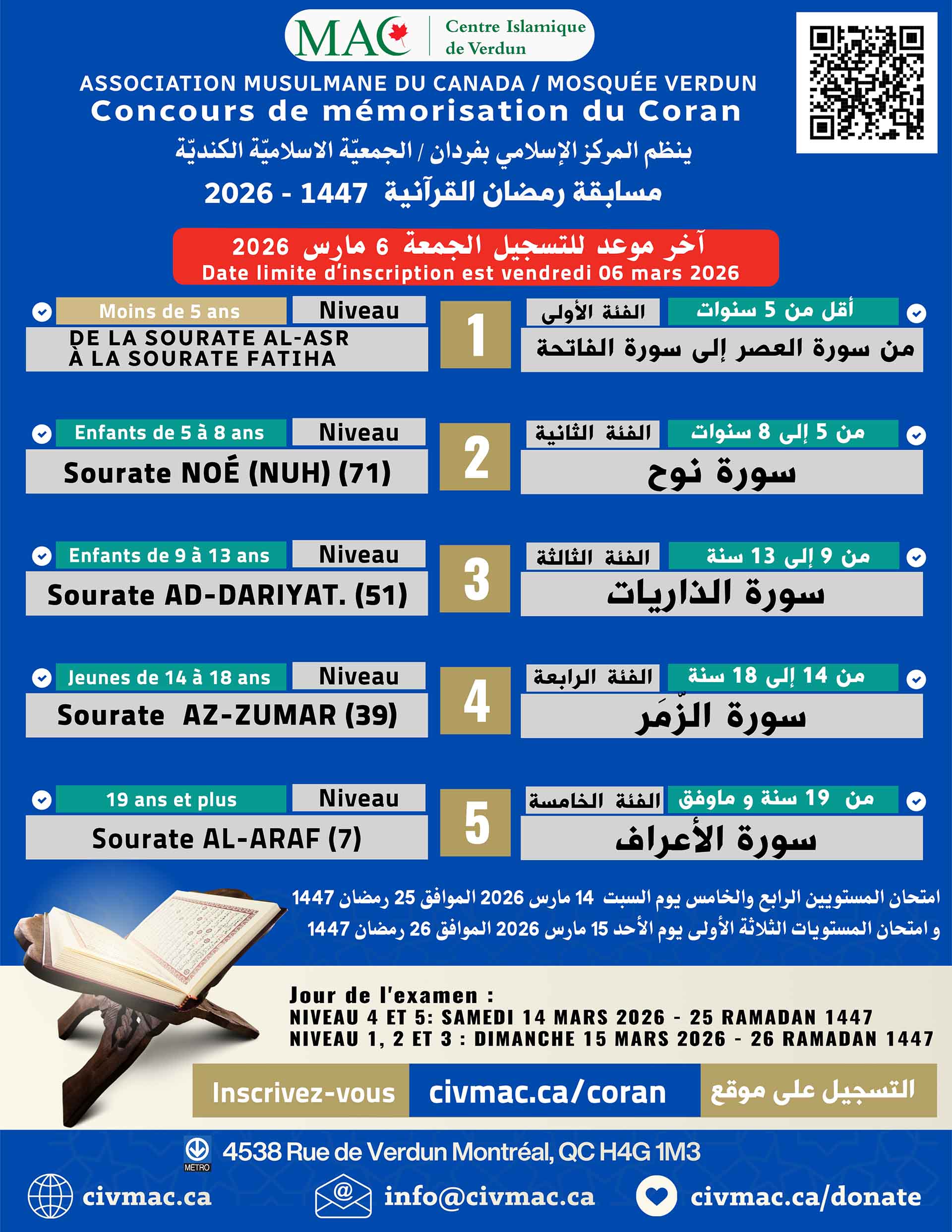 Inscription au concours de