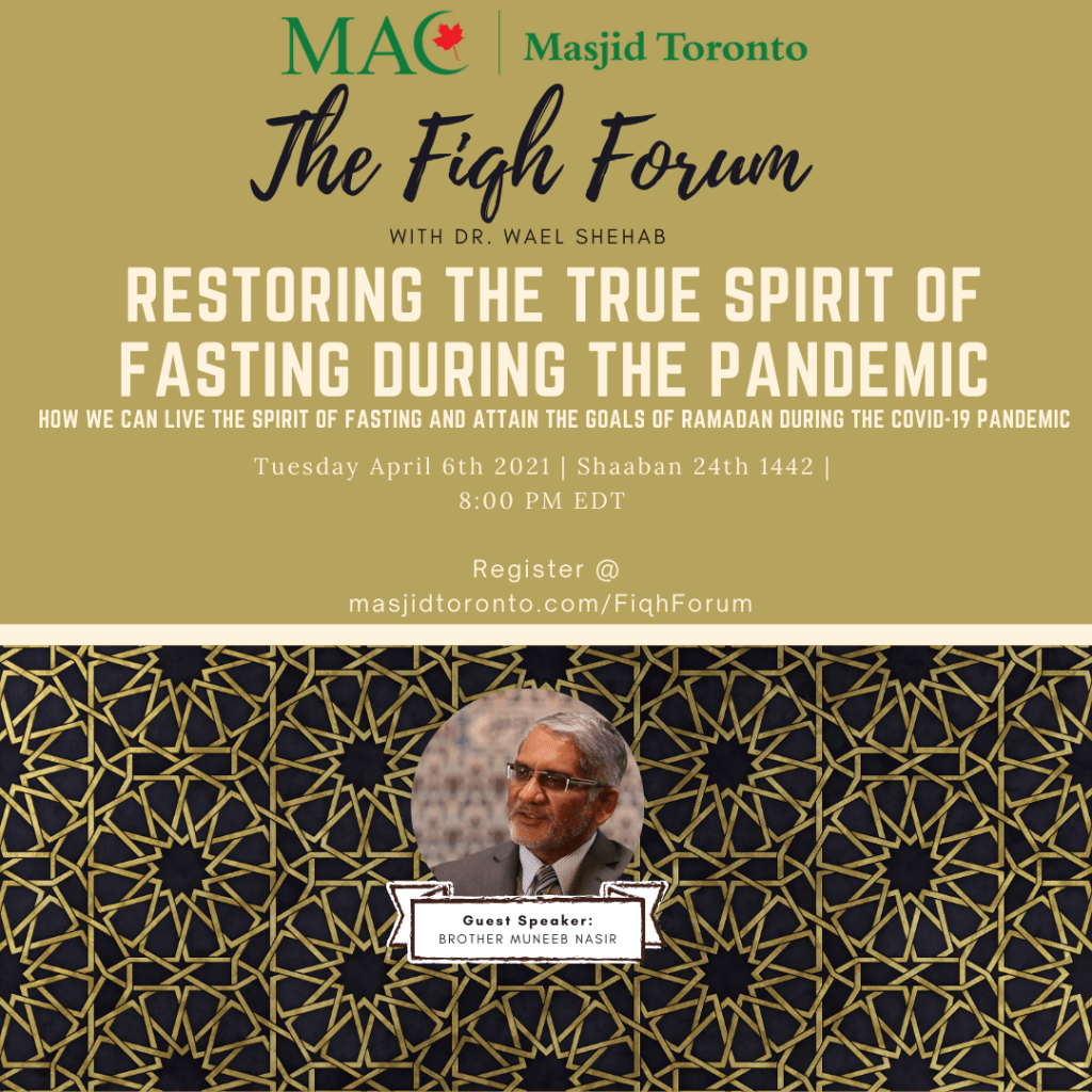 The Fiqh Forum | Restoring the True Spirit of Fasting during COVID