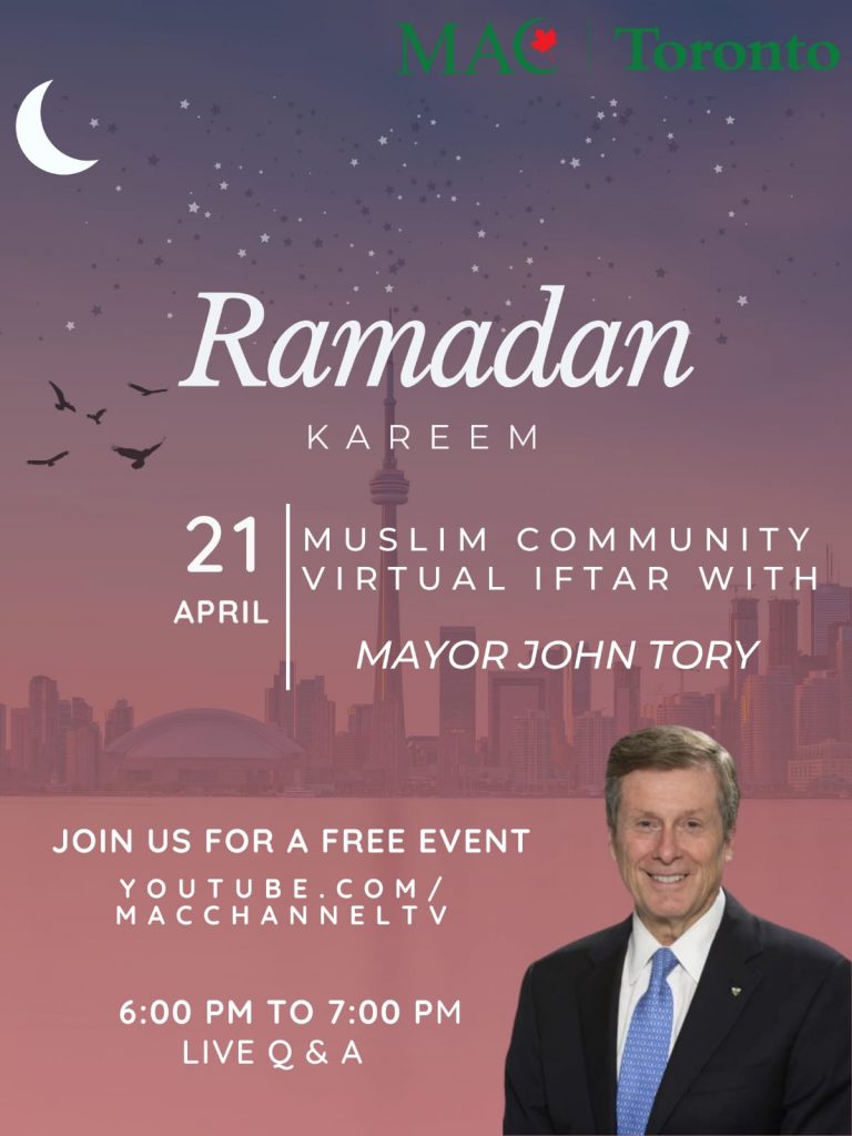 Muslim Community Virtual Iftar with Mayor John Tory